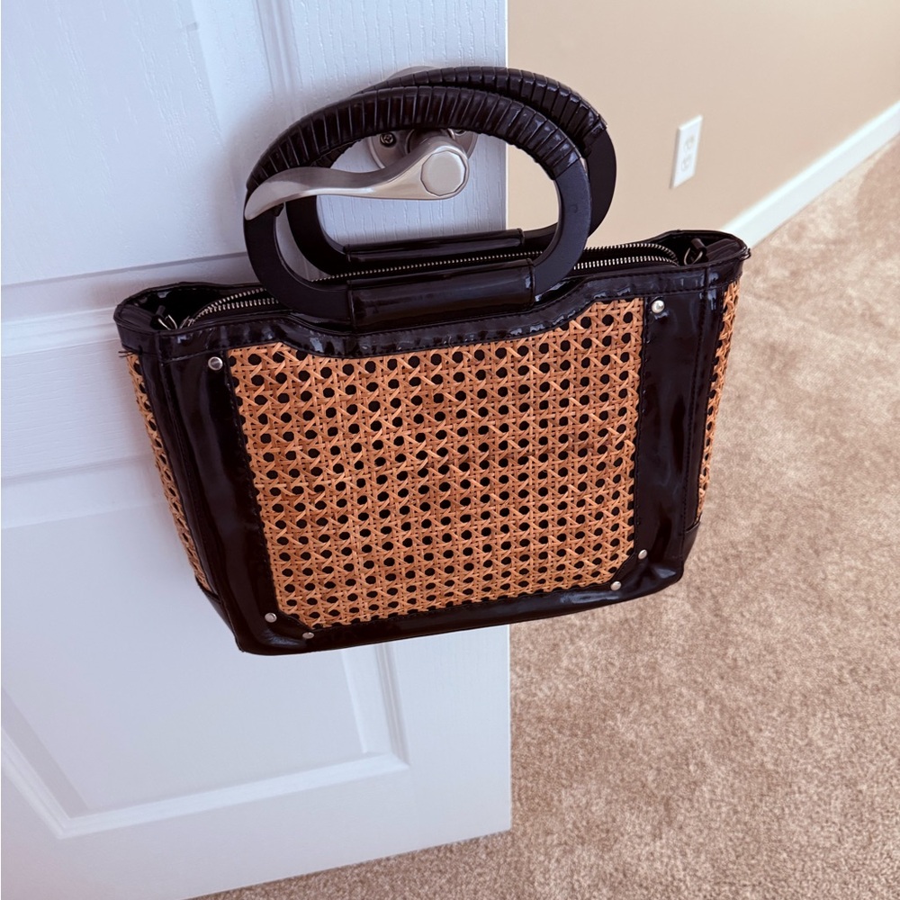 Stylish Black and Tan Women's Handbag